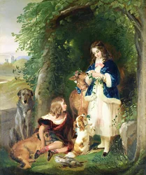 El marqués de Stafford y la señora Evelyn Gower (Los niños Sutherland)
